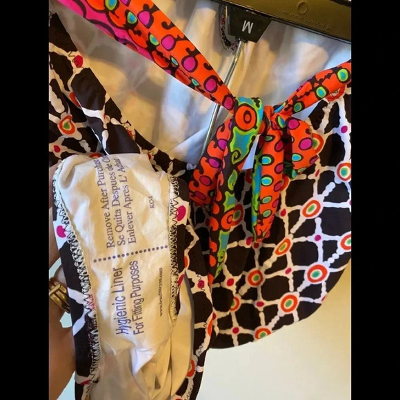 NWOT Trina Turk Venice Beach One Piece Swimsuit Mocha Sz 12 - Picture 6 of 9